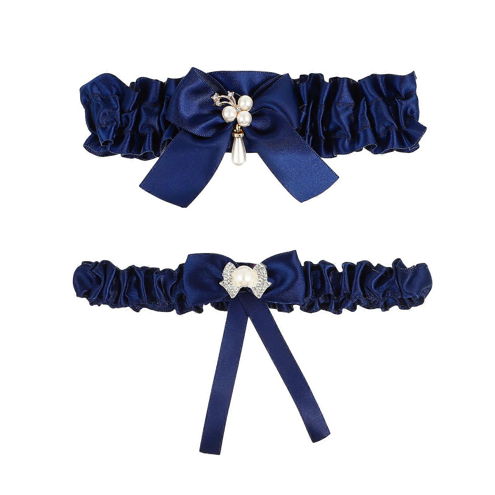 2 stks bruiloft kousenband decoratieve bruids been kousenband set bruiloft dij bands