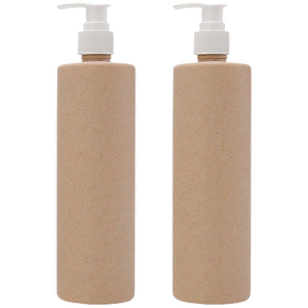 2pcs Pump Bottles Refillable Travel Bottles Empty Bottle Container for Lotion Shampoo(250ml)