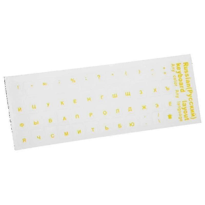 Russian Keyboard Sticker With Black/blue/green/red/yellow Characters 2pcs-yky