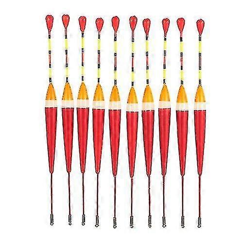 Hmwy-10pcs متعددة الأغراض ضوء العوائم معدات الصيد الصيد العوامات مجموعة الطفو لدغة مؤشر تعويم