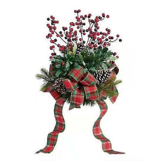 Festive Xmas Tree Topper Lightweight Pvc Pine Cone Wreath Tree Topper For Decoration