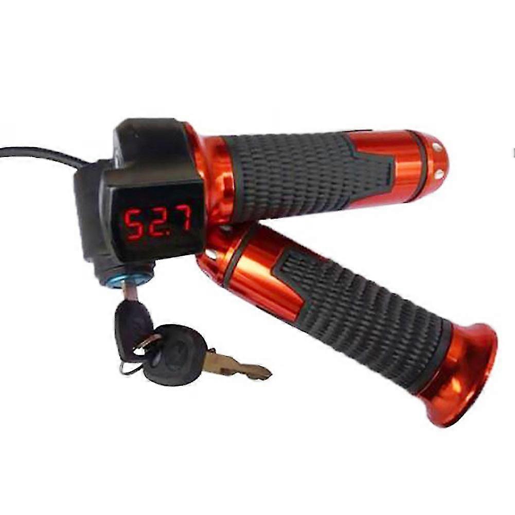 Motorcycle Handlebar Grip Digital Voltage Display For