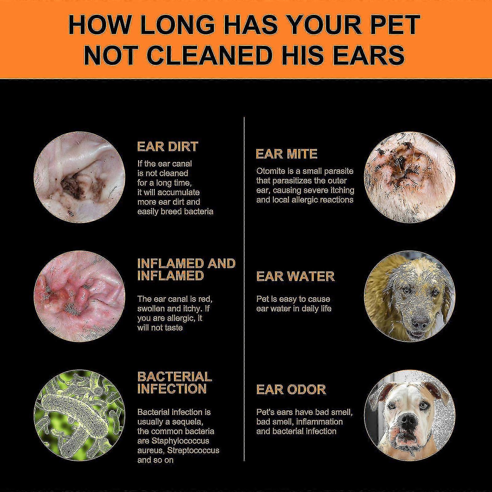 Pet øredråper for hunder å fjerne øremider for katter ørevask for katter ørerengjøring