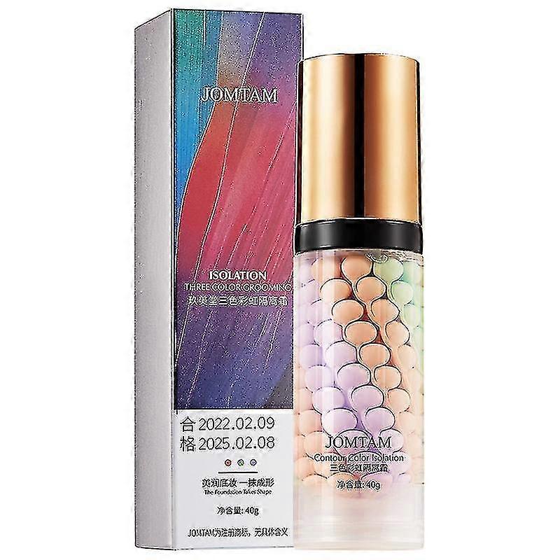 Jomtam Contour Color Isolation Tri-lor Turn On Cream Waterdicht Voor Make-up Foundation Natuurlijke Make-up Base Cream 40g