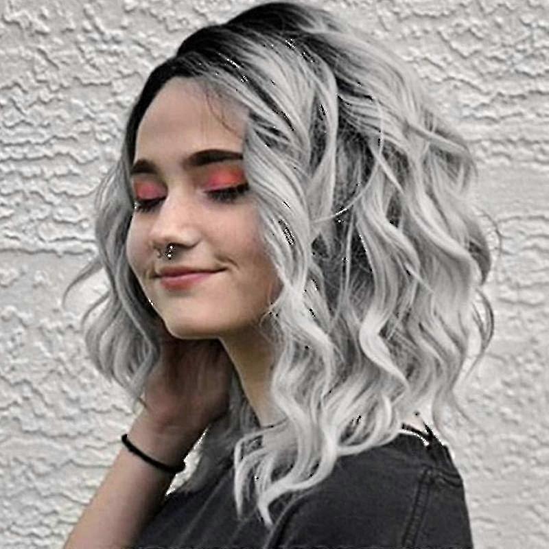 Femmes Gris cendré Cheveux bouclés Perruques Parti Perruque synthétique