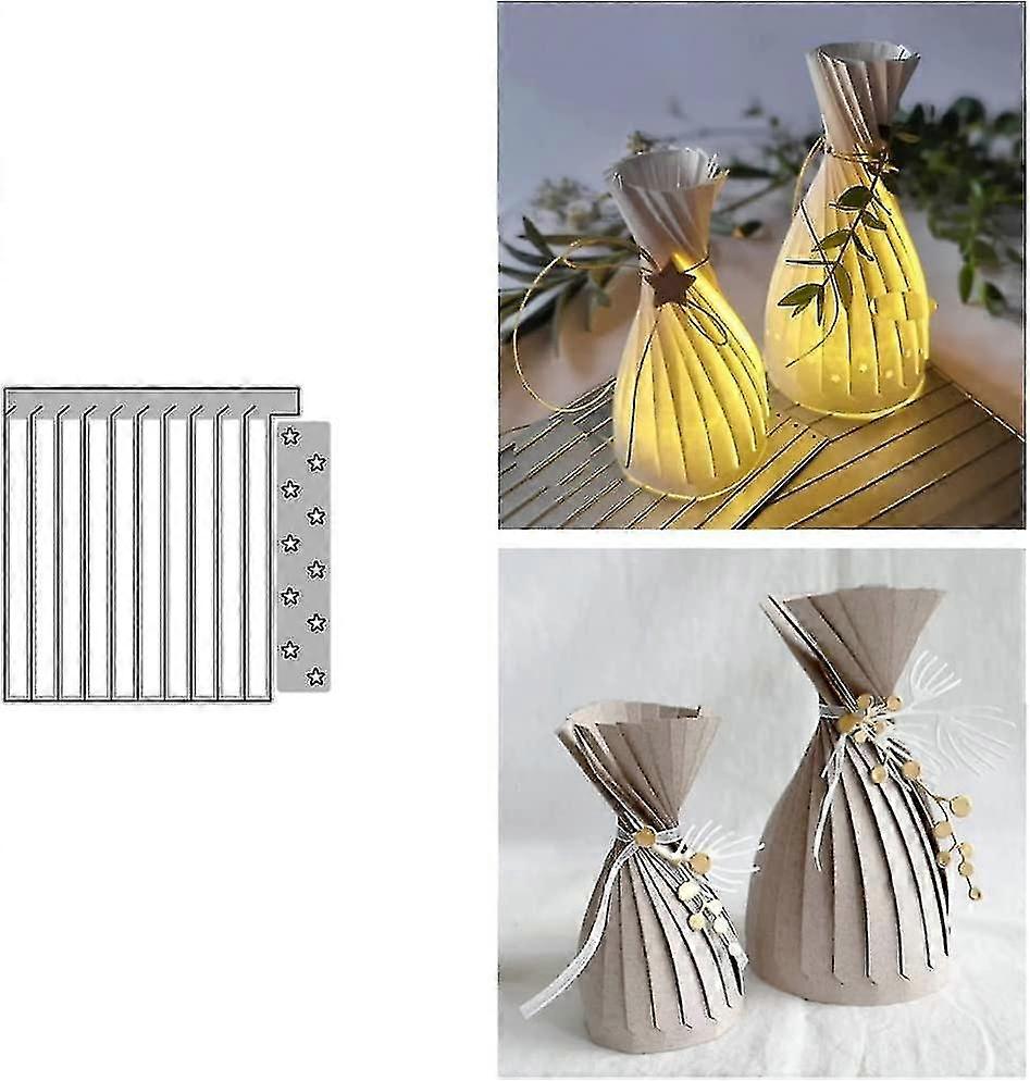 Vase 3d Cutting Dies Stencils, Lantern Cutting Dies Stencils For Scrapbooking, Photo Paper 3d Cards Craft Embossing