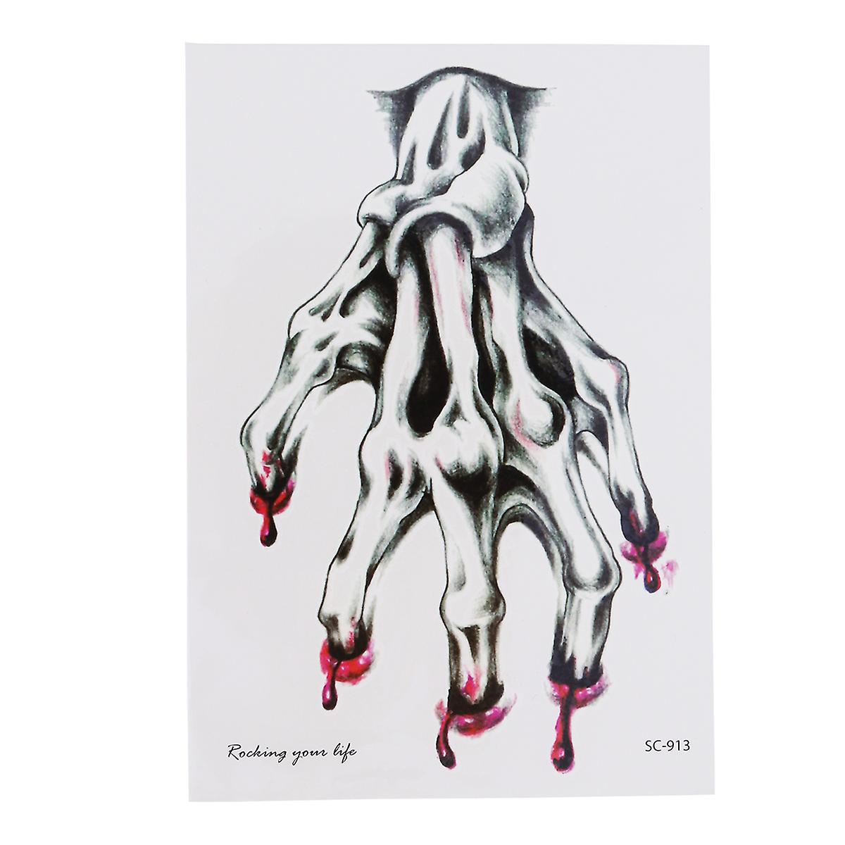 Waterproof Temporary Sticker Body Art Water Transfer Broken Hand