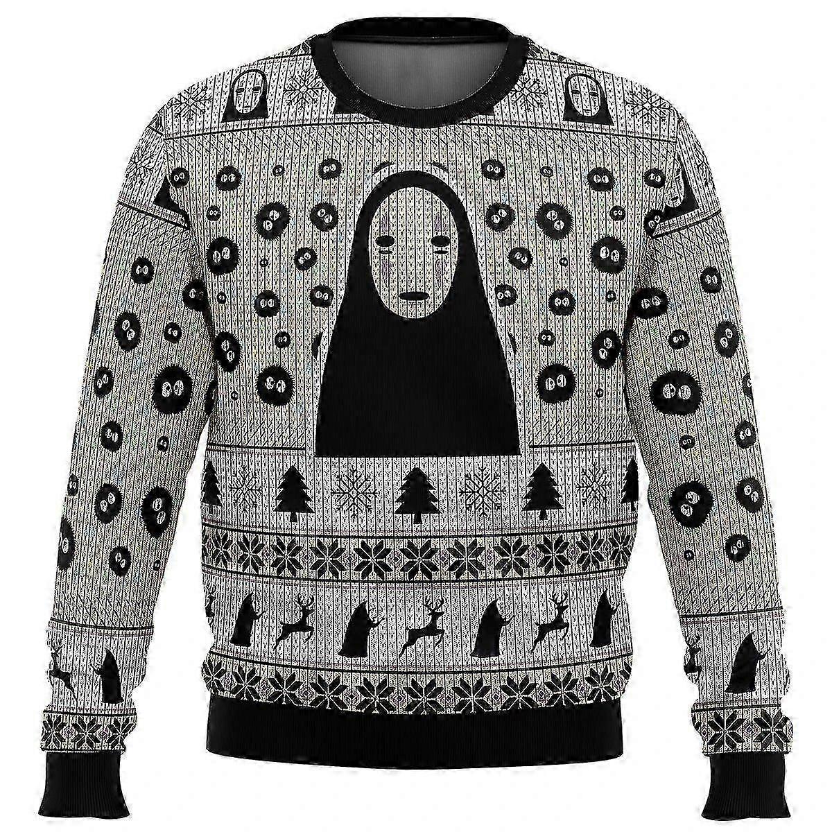 Yok Yüz Ve Kurum Sprites Ruhsuz Away Stüdyo Ghibli Çirkin Noel Kazak Hediye Noel Baba Kazak Erkekler 3d Sweatshirt Ve Üst