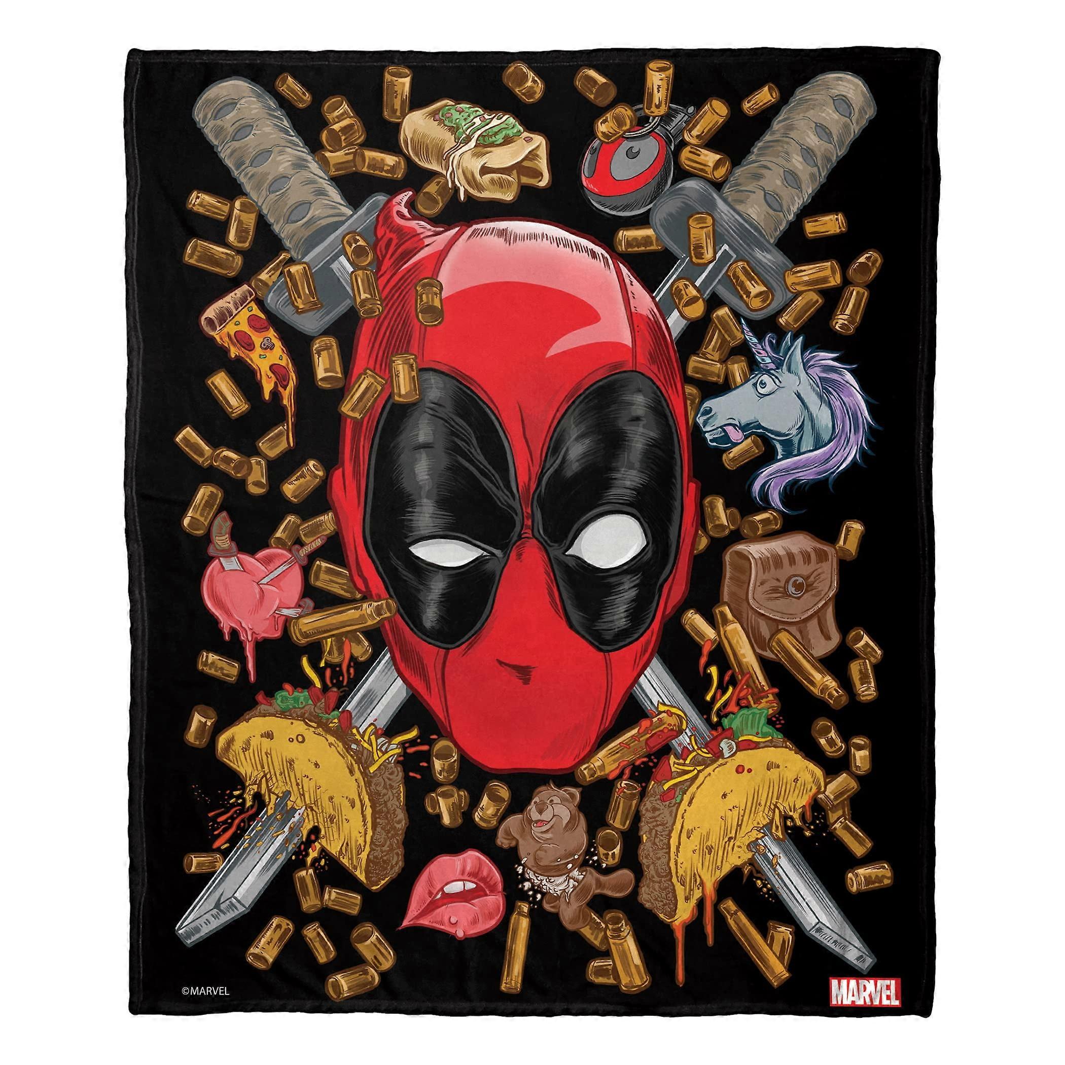 Northwest Deadpool Silk Touch Throw Blanket, Everything DeadpoolQY561