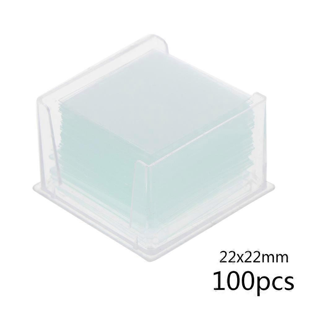  Transparent Square Glass Slide For Microscope Optical Instrument Accessory 100x