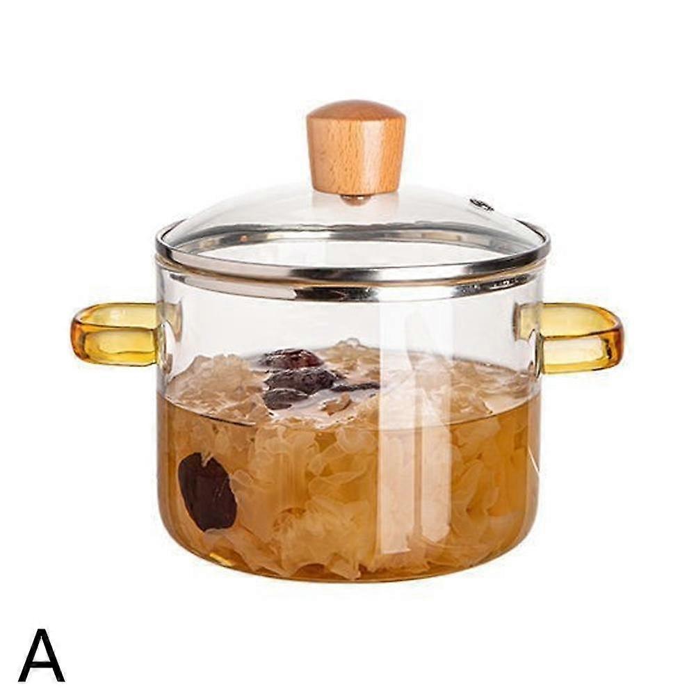 1.6L Pentola di Vetro Trasparente Addensato Ad Alta Temperatura Resistan