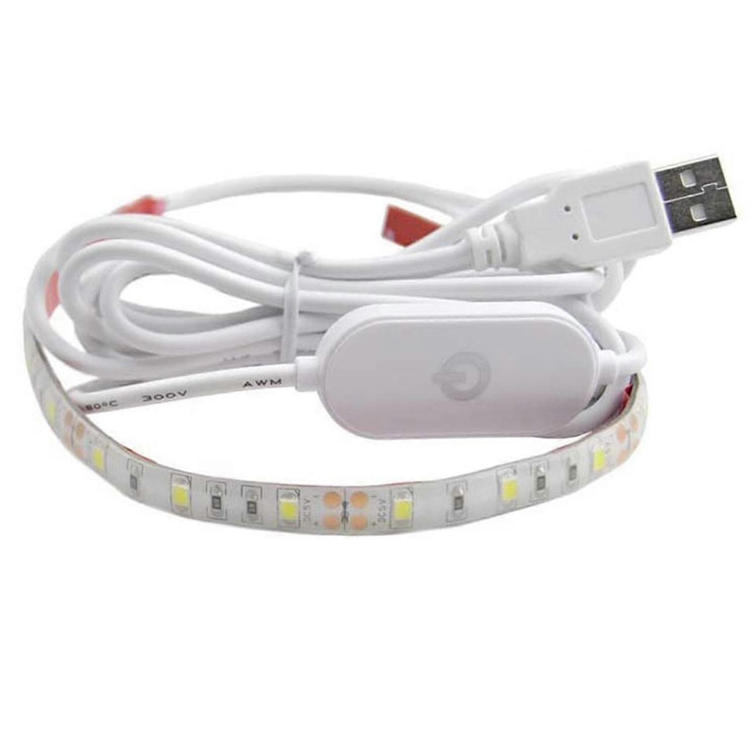 LED Light Strip Brightness Adjustable Flicker Free Self-Adhesive Easy Installation Plug-And-Play USB