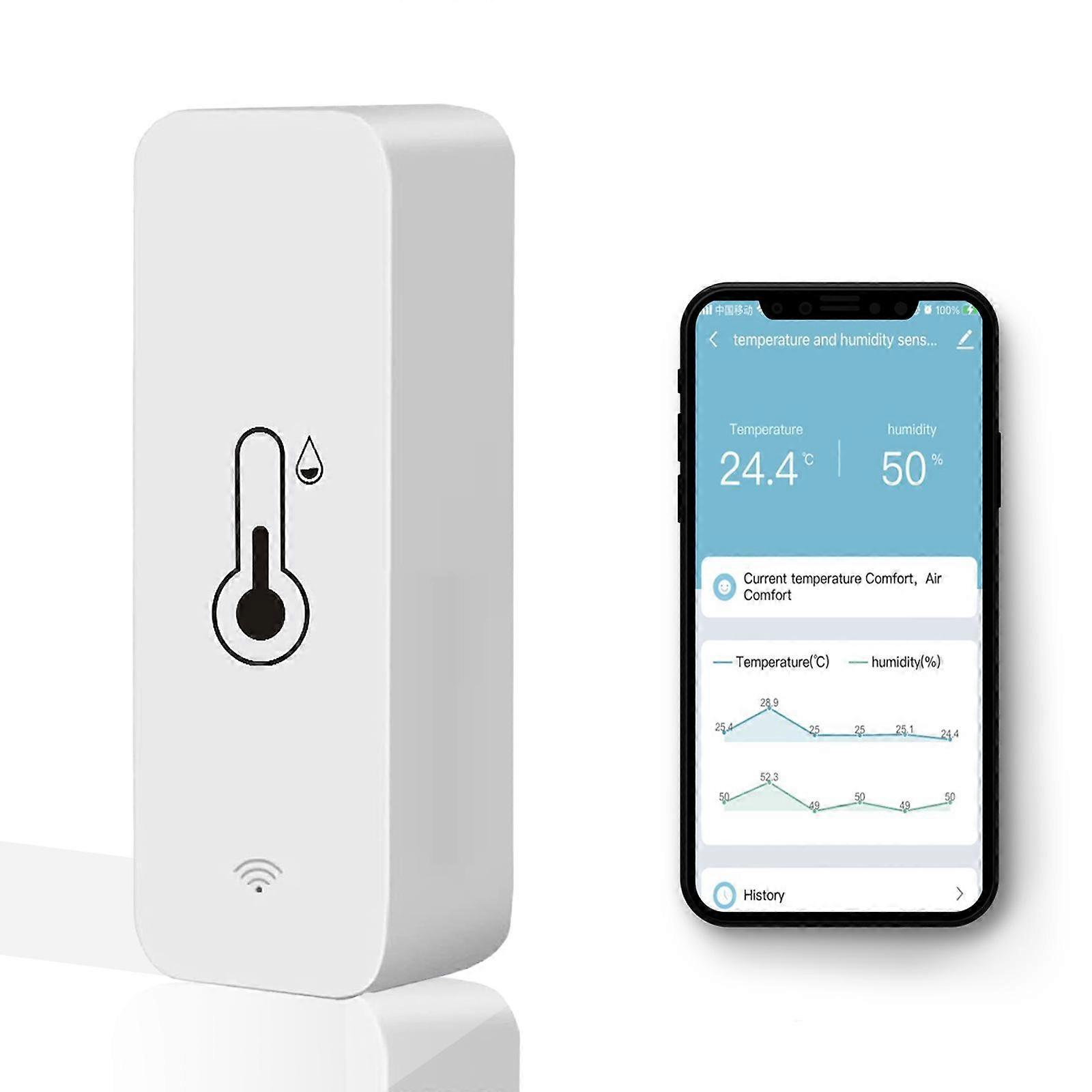 WiFi Temperature and Humidity Tester Household Thermometer Multifunctional Hygrometer Mobilephone