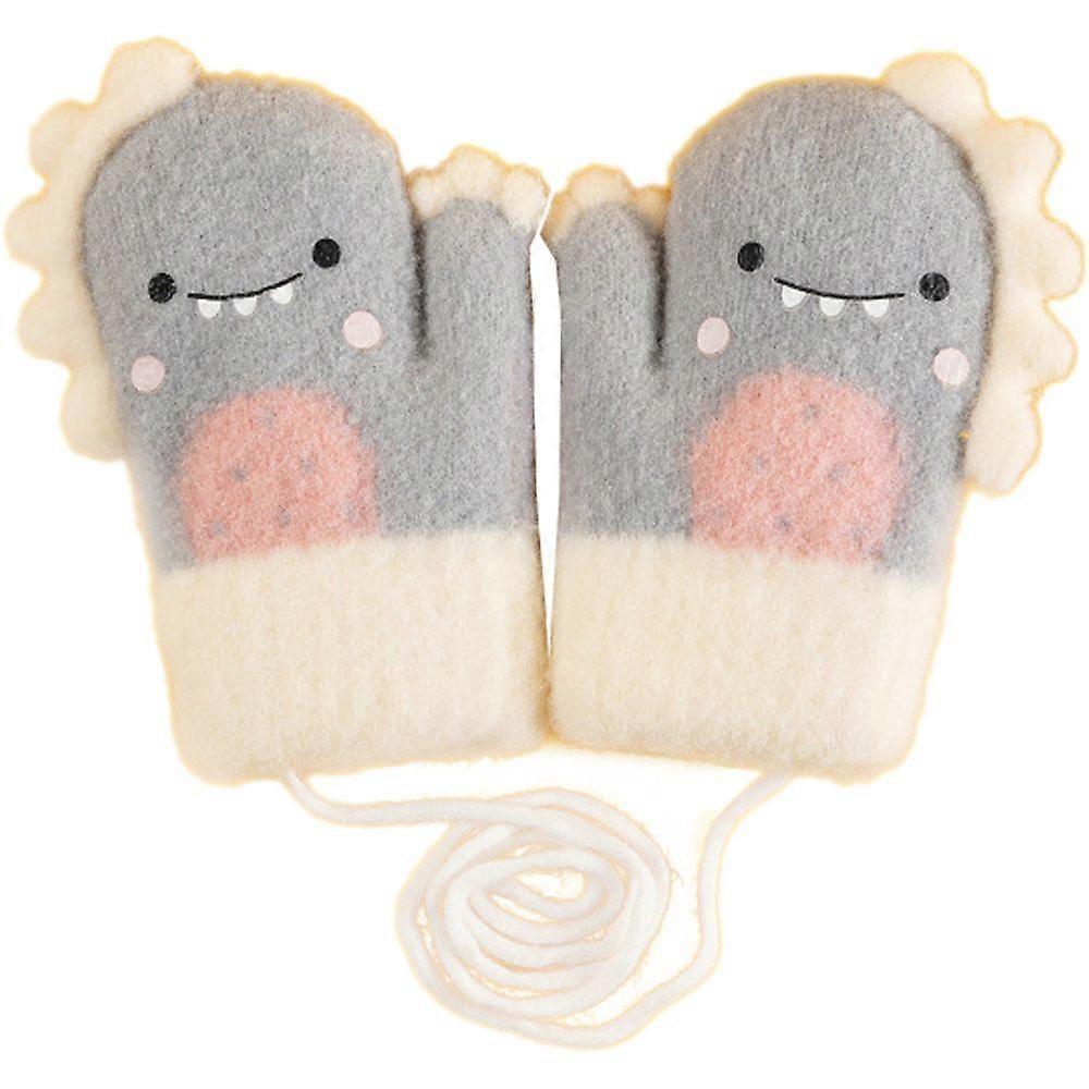 Bambini bambini caldi invernali guanti a dita piene Baby guanti da sci foderati in pile spesso