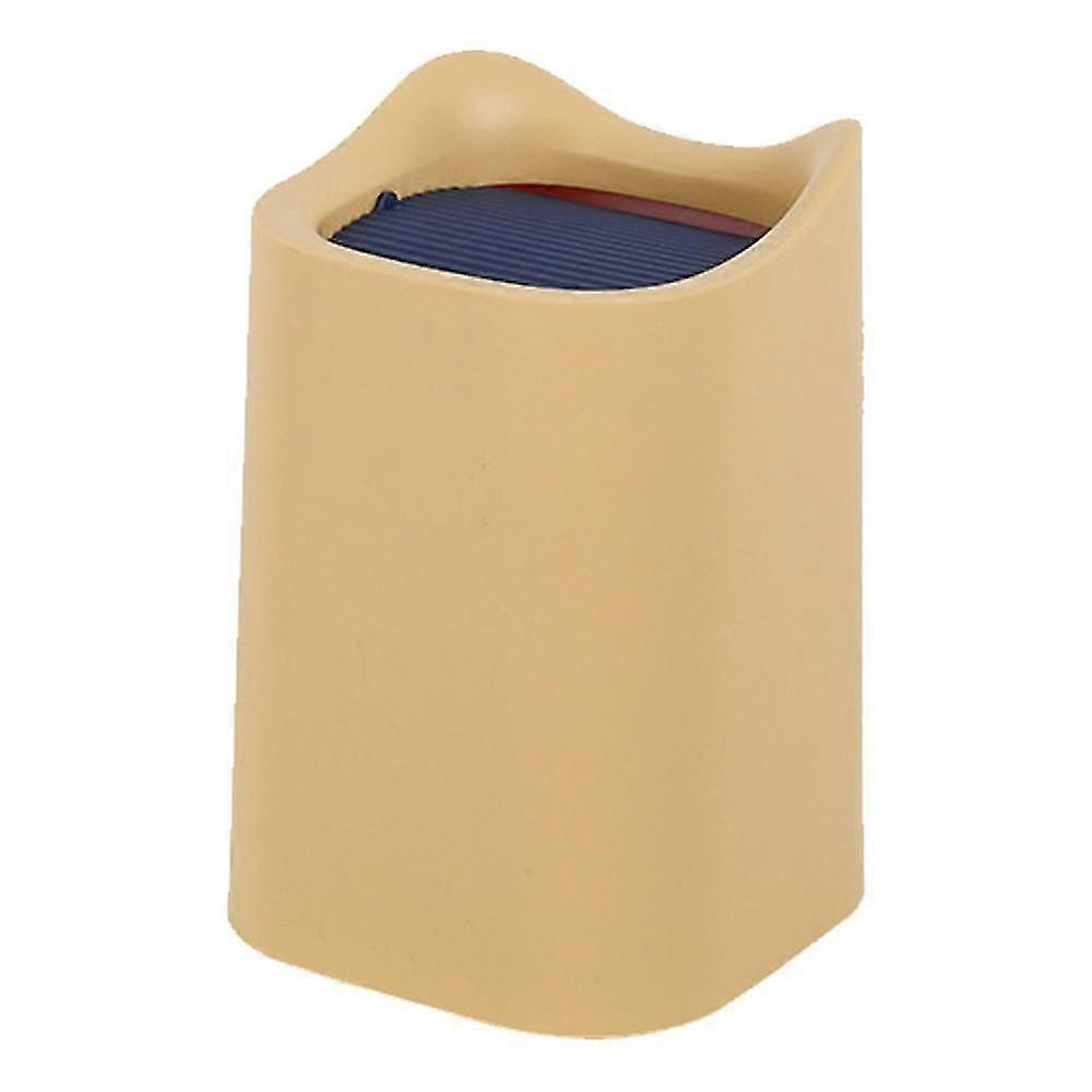 Plastic Mini Wastebasket Trash Can With Lid For Bathroom Vanity, Desktop