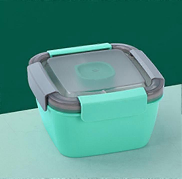 Salad Lunch Container With Large, 3-compartment Bento-style Tray For Salad Toppings And Snacks,sauce Container For Dressings, And Built-in Reusable Fo