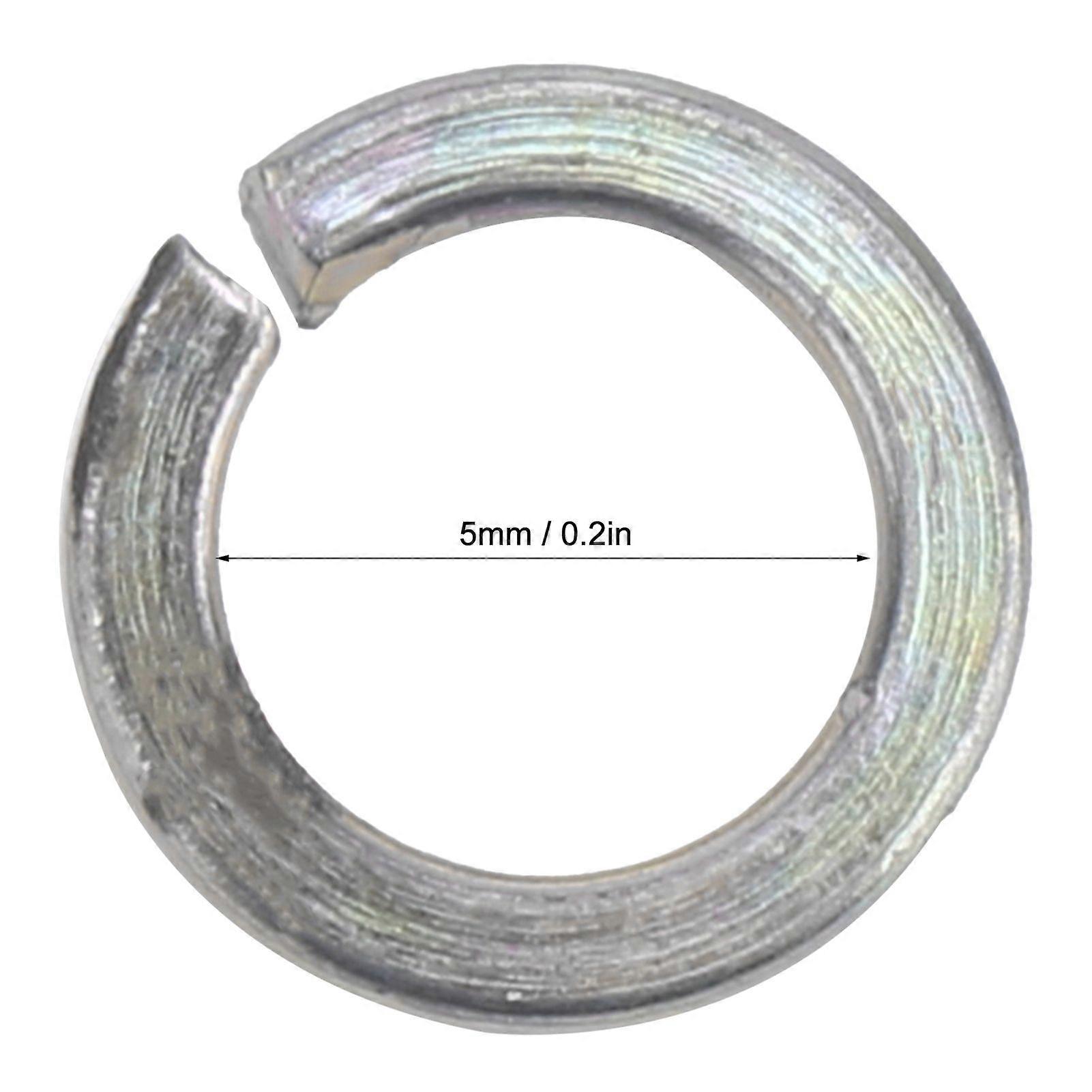 70pcs Split Spring Lock Washer Gasket Assortment Stainless Steel Universal Accessory for Car10mm / 0.39in