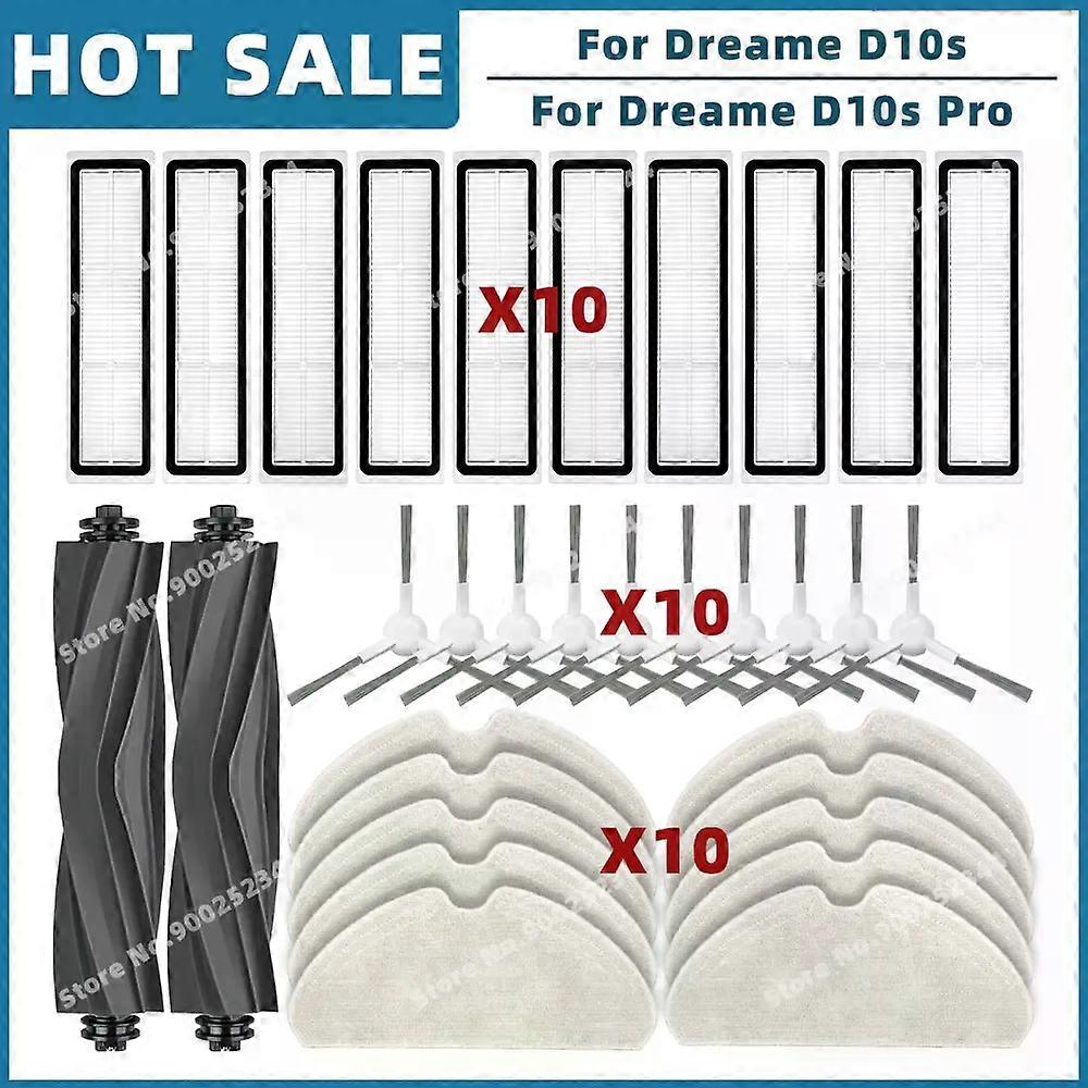Compatible For ( Dreame Bot D9 Max Gen 2 / D10s / D10s Pro ) Replacement Parts Accessories Main Side Brush Hepa Filter Mop Cloth