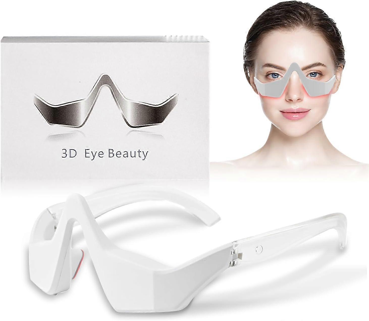 Red Light Therapy 3D Eye Massager Advanced Beauty Device for Dark Circles, Puffiness & Wrinkles Reduction, Eyecare Relaxation Glasses