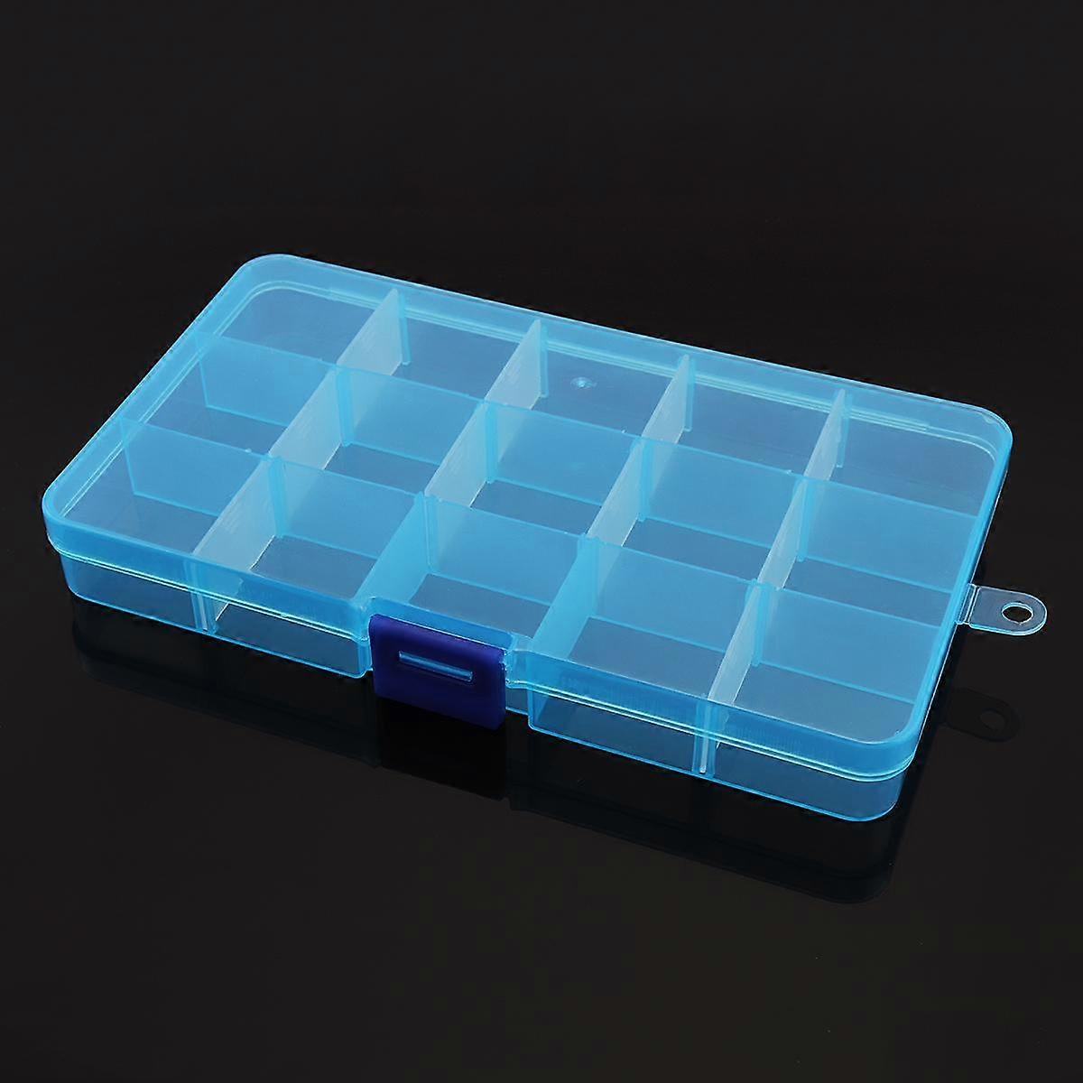 15 Slots Portable PP Removable Organizer Container Storage Box  for Jewelry Nail Art Tool Craft