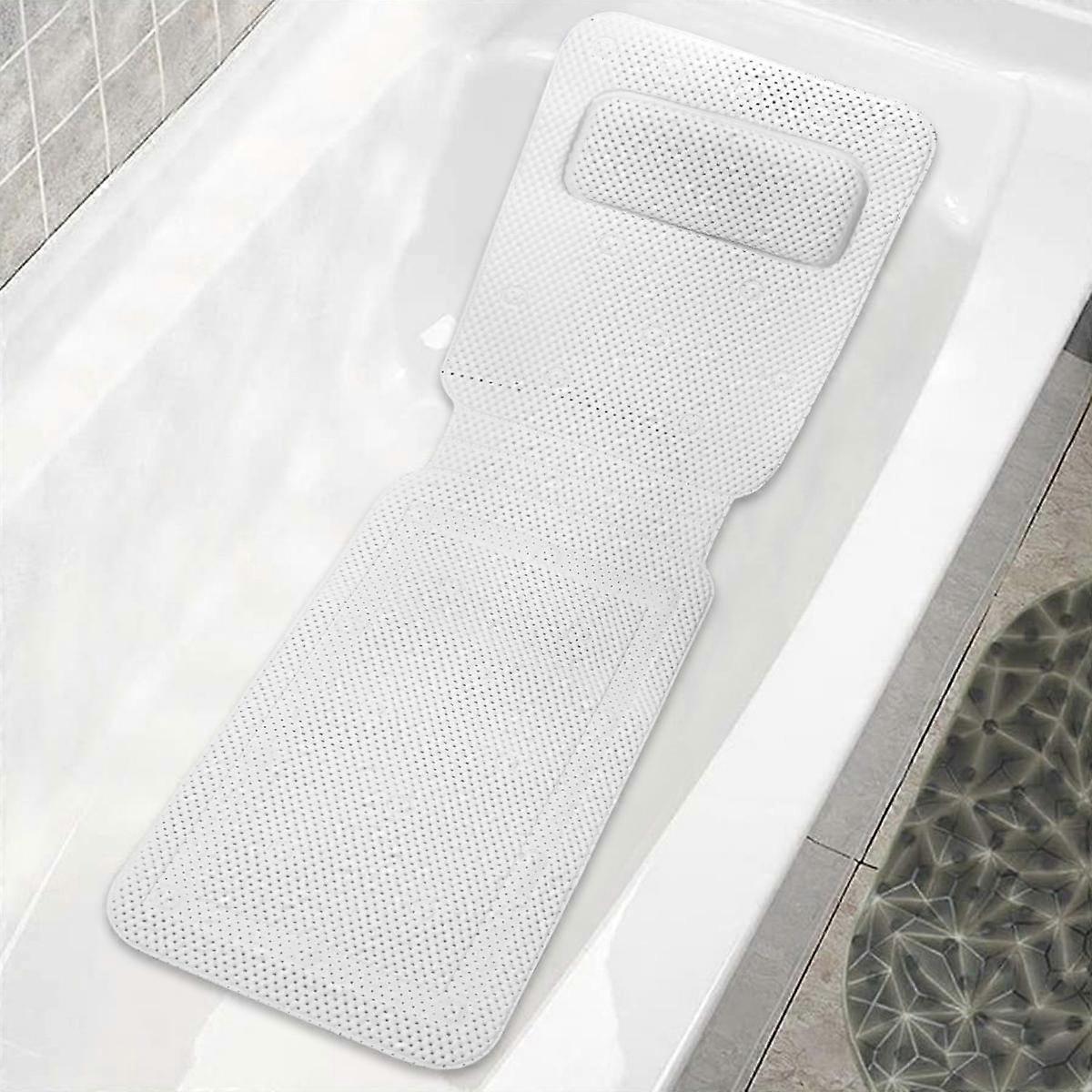 1Pc Extra Long Full Body Bath Mat Massage Cushion for Head and Neck Rest Bathtub Pillows Spa Bath Mattress Cushion Bathtub Mat