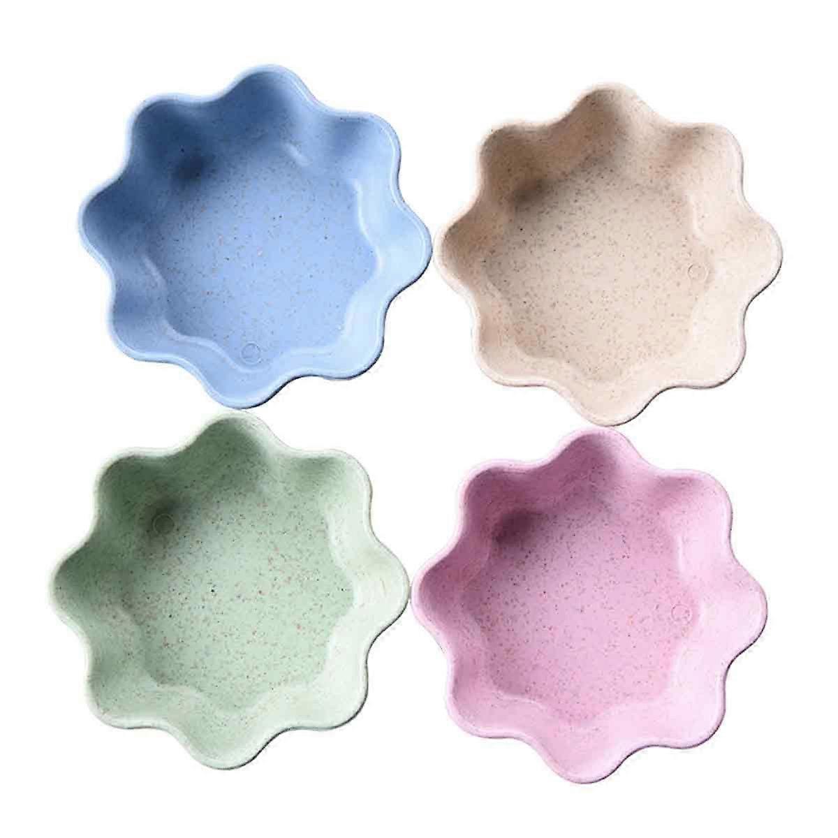 4Pcs bols à tremper, assiettes à apéritif, plats de sauce soja, assiettes rondes