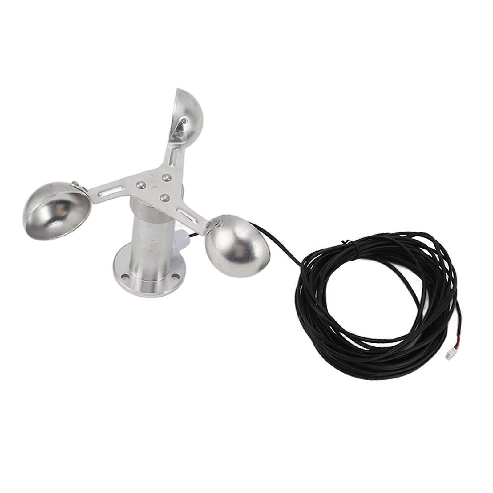 Aluminium Alloy Wind Speed Sensor, 3-Cup Anemometer for Wind Monitoring