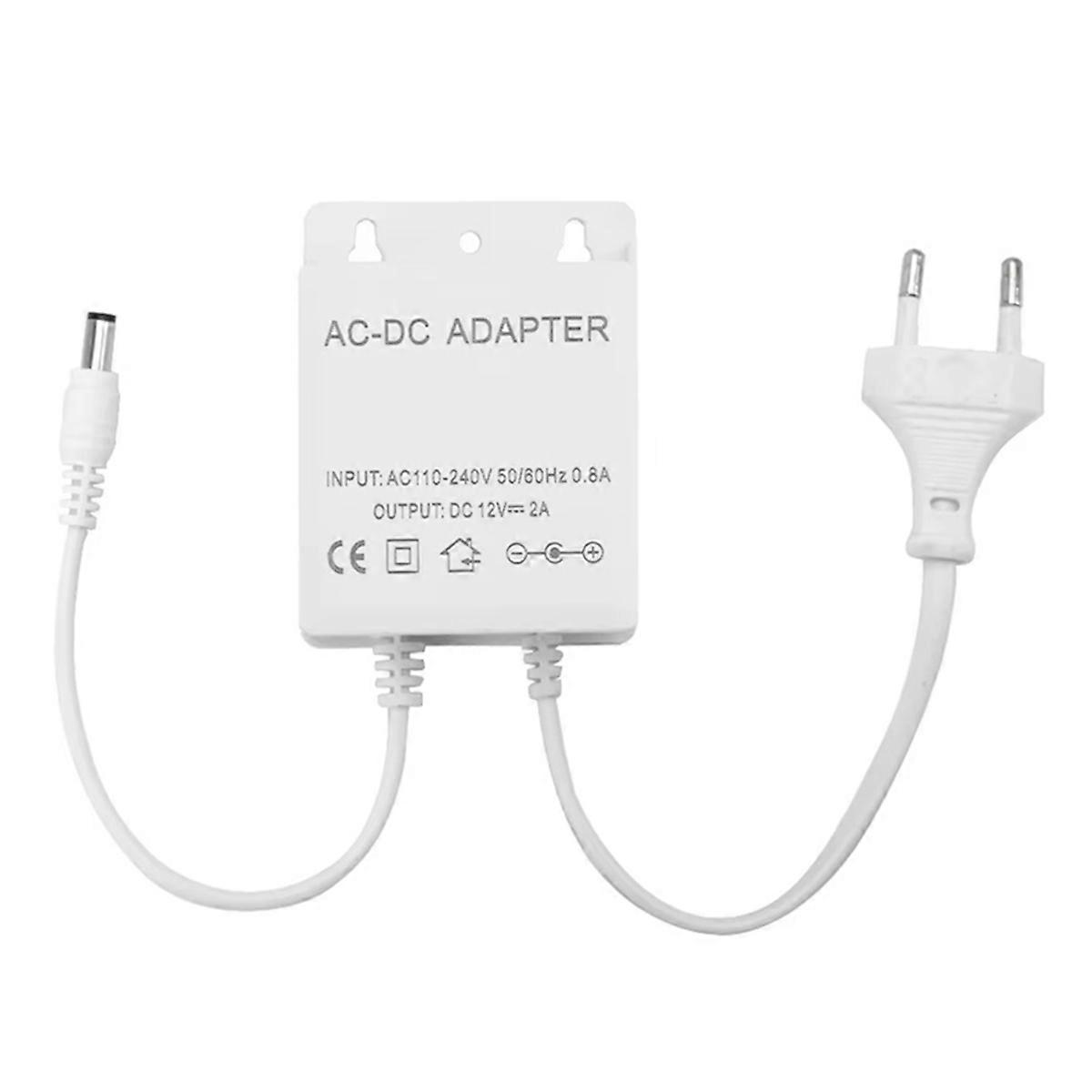 AC 110-240V Input DC 12V Output Supply EU Plug Waterproof Charger for CCTV Security AHD Analog Ip Camera EU Plug