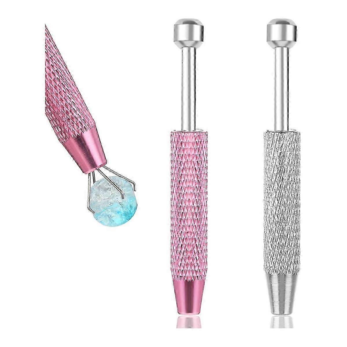 2pcs Persuitable forated Ball Grabbing Tools, 4 Jaw Pliers Pliers IC Chip Grabber Electronic Components Gem Pearl Gem Tweezers