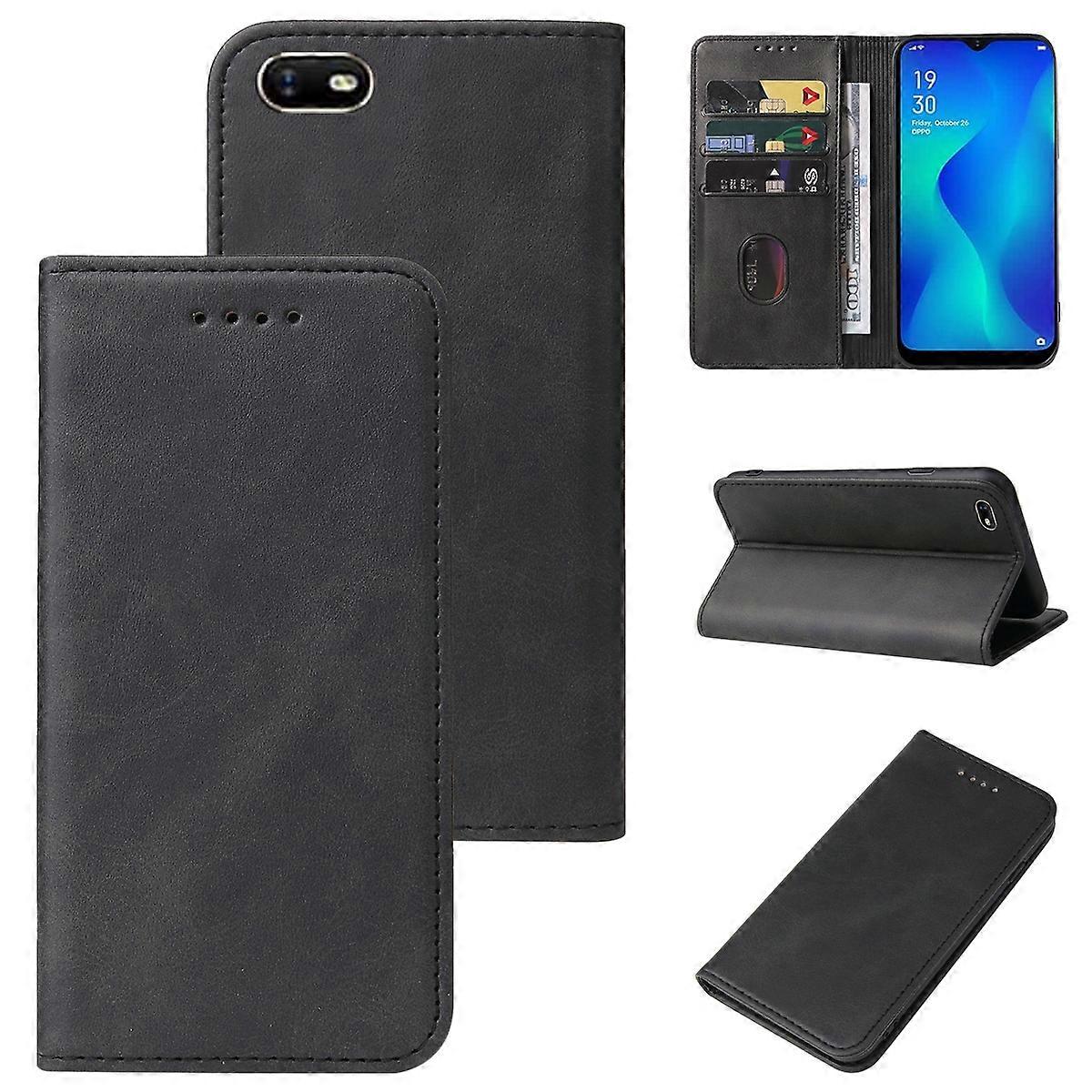 For OPPO A1k Magnetic Closure Leather Phone Case