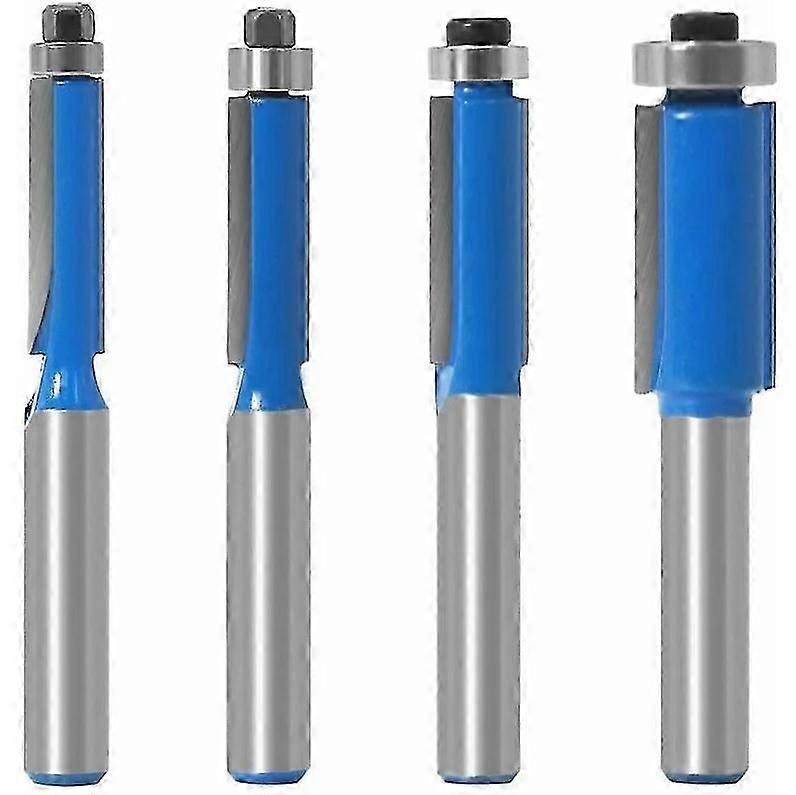 Pcs Set 8mm Shank Router Bit, Woodworking Copy Cutter, Router Bits with Top Bearing, Flush Trim Cutter, for DIY Woodworking Cutting