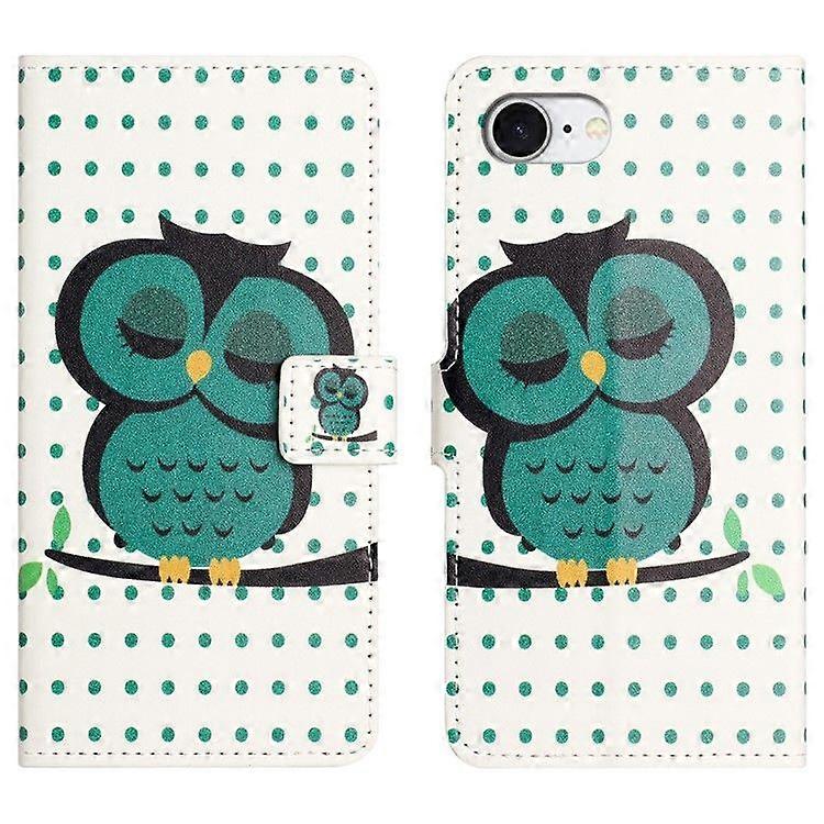 Phone Case For iPhone 16e, Pattern Print PU PU Leather Wallet Phone Cover