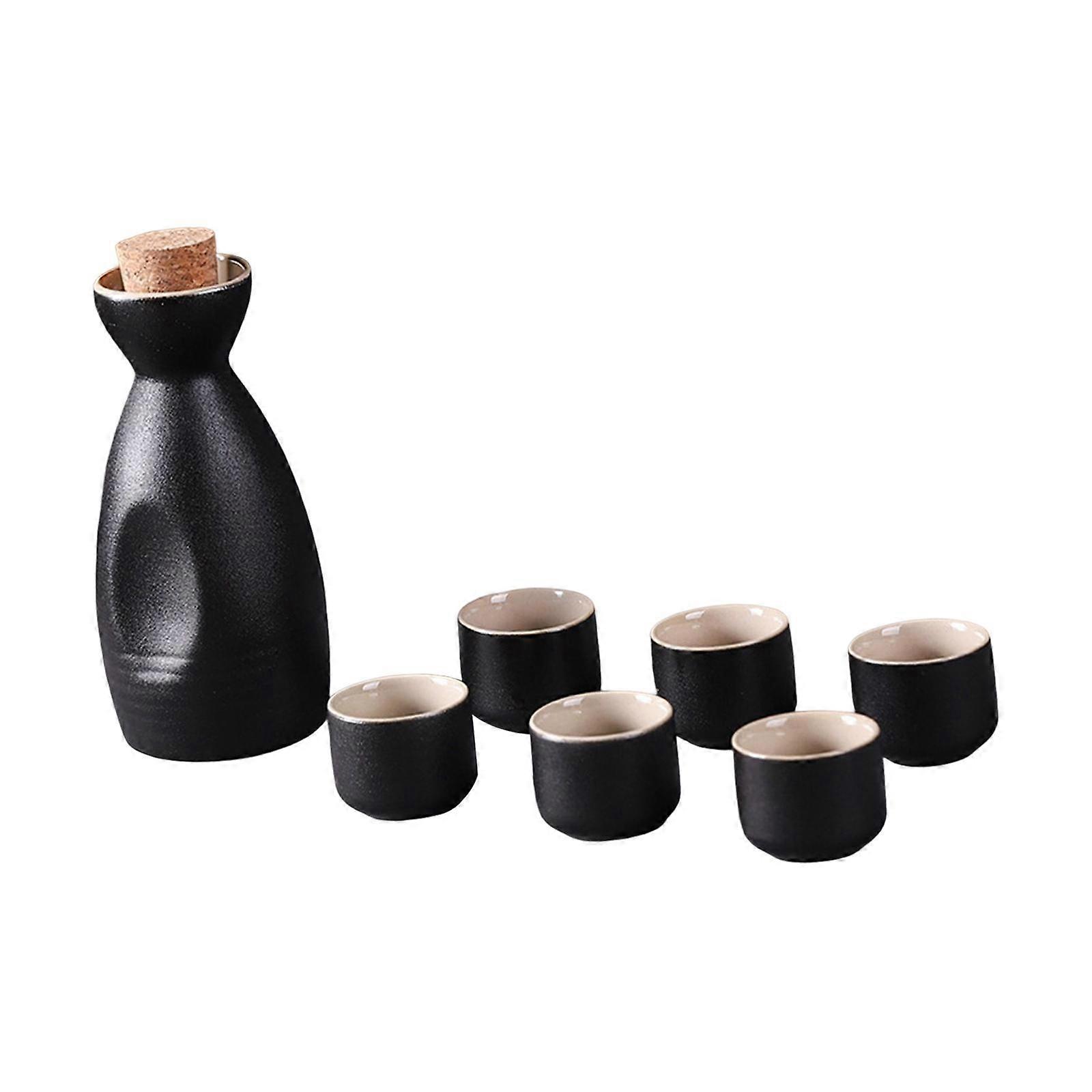Ceramic Sake Pot Cups Set Drinkware Creative Durable Decoration for Kitchen