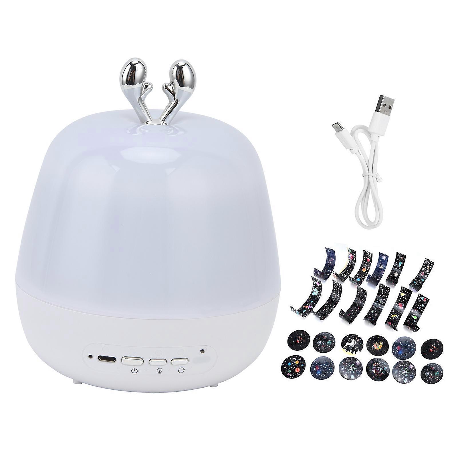 LED Light Projector Gift 3‑Color 360° Rotatable Star Light with Film for for Home Party