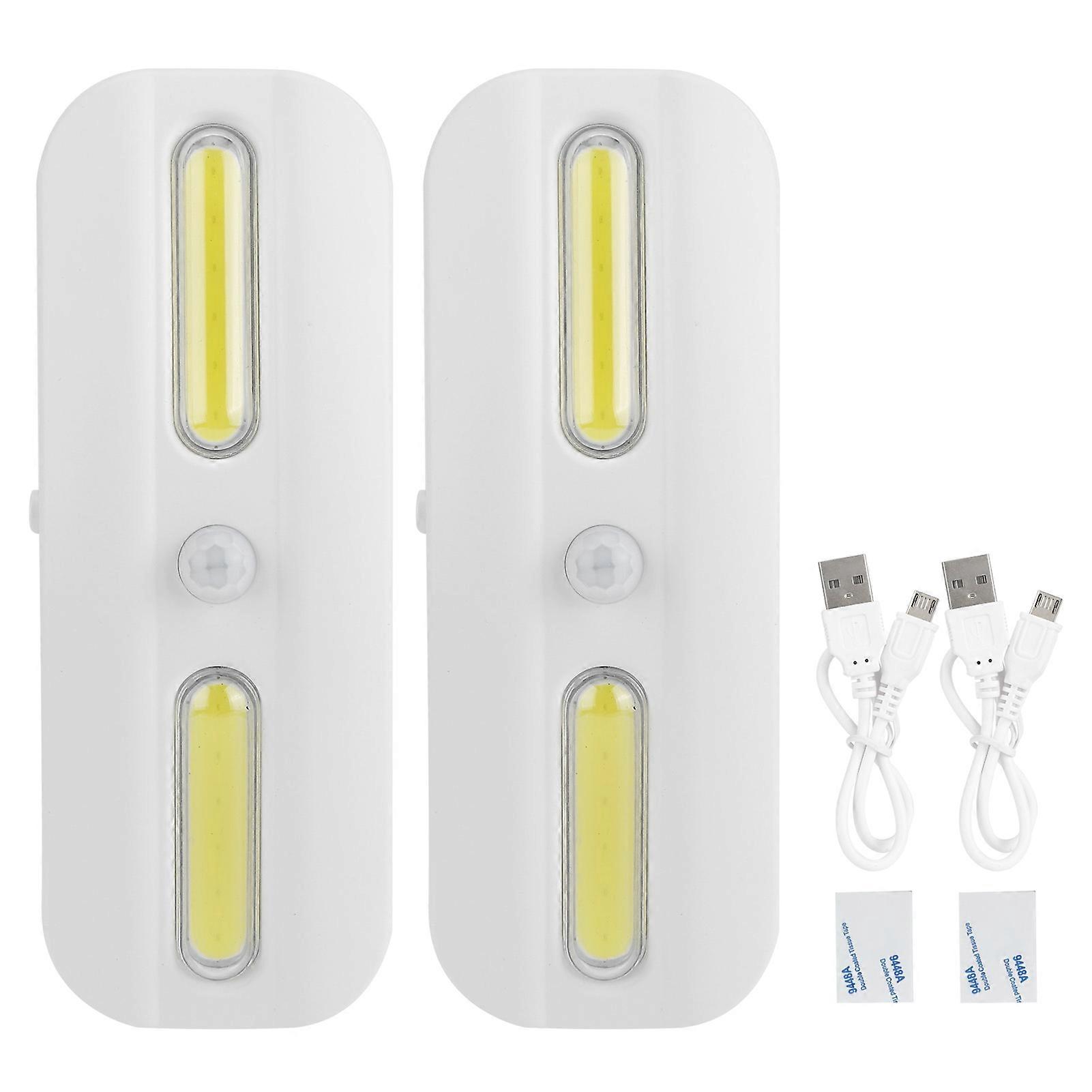 2PCS USB - Charging COB LED Motion Sensor Closet and Cabinet Lights for Home Corridor