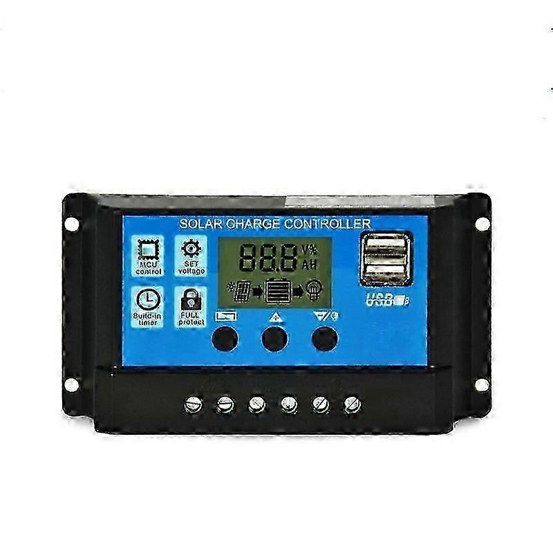 30a Solar Panel Controller Hd Lcd Battery Charge Controller Intelligent Controller For Home Use Street Light