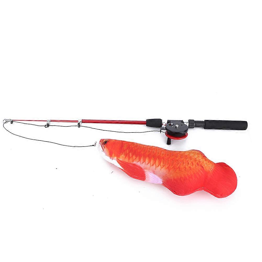 Fishing Rod Cat Teaser Toy with Interactive Feather, Adjustable Length, Durable Material, Ideal for Active Cats