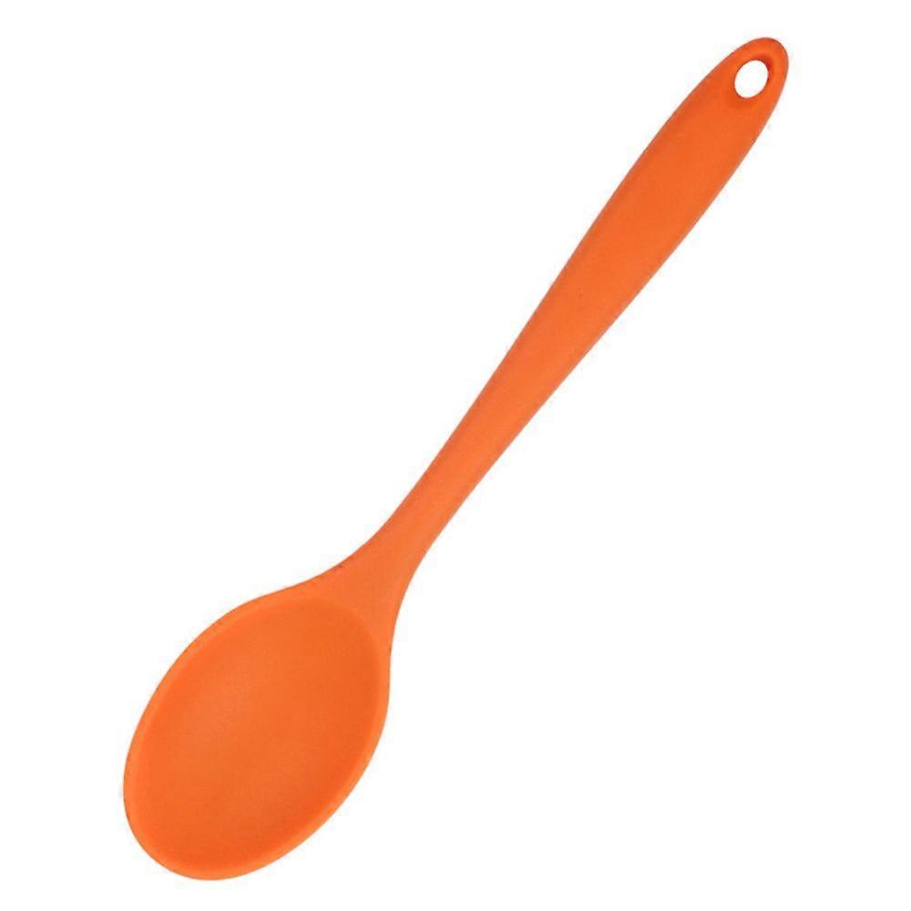 Cucchiai in silicone per cucinare resistenti al calore, per cucinare in cucina cottura cottura agitando strumenti (nero e rosso)