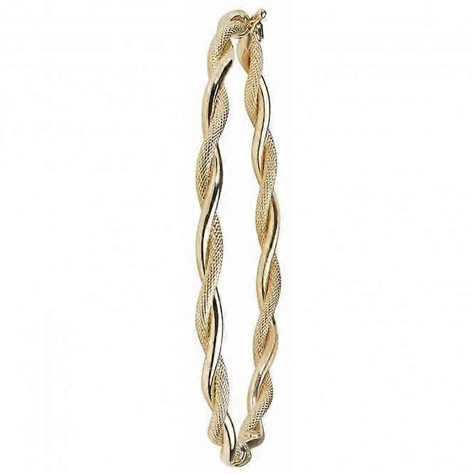 9ct Yellow Gold Ladies Hinged Bangle BN367