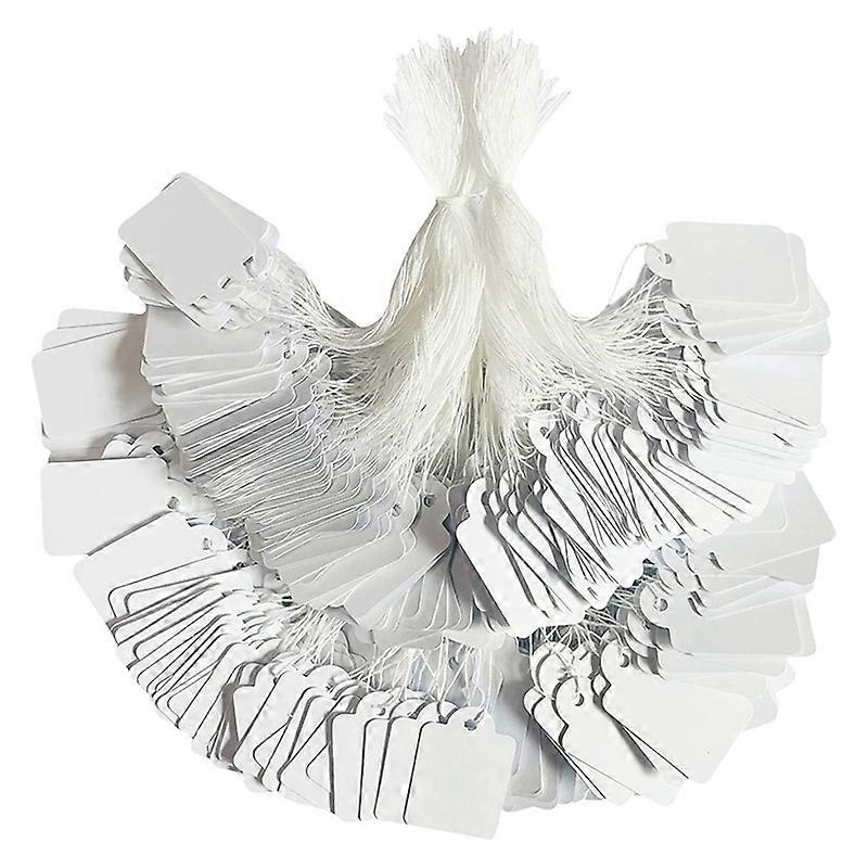 1000Pc Price Tags with String Attached White Marking Tag Small Paper Price Labels Clothing for Prici