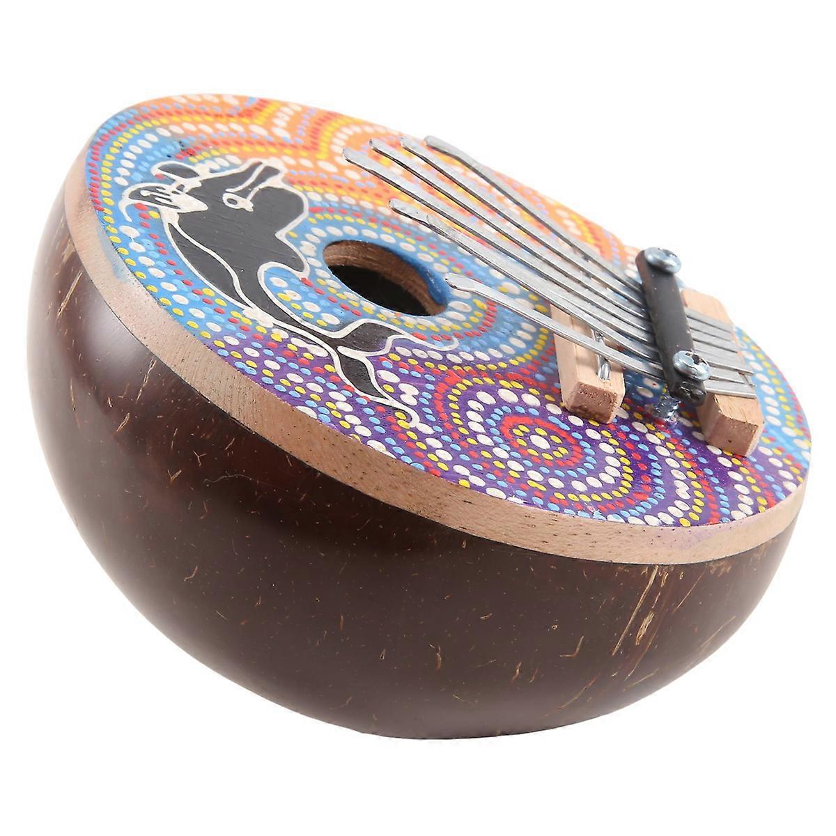 7 Key Tuneable Coconut Mbira Portable Kalimba Adjustable