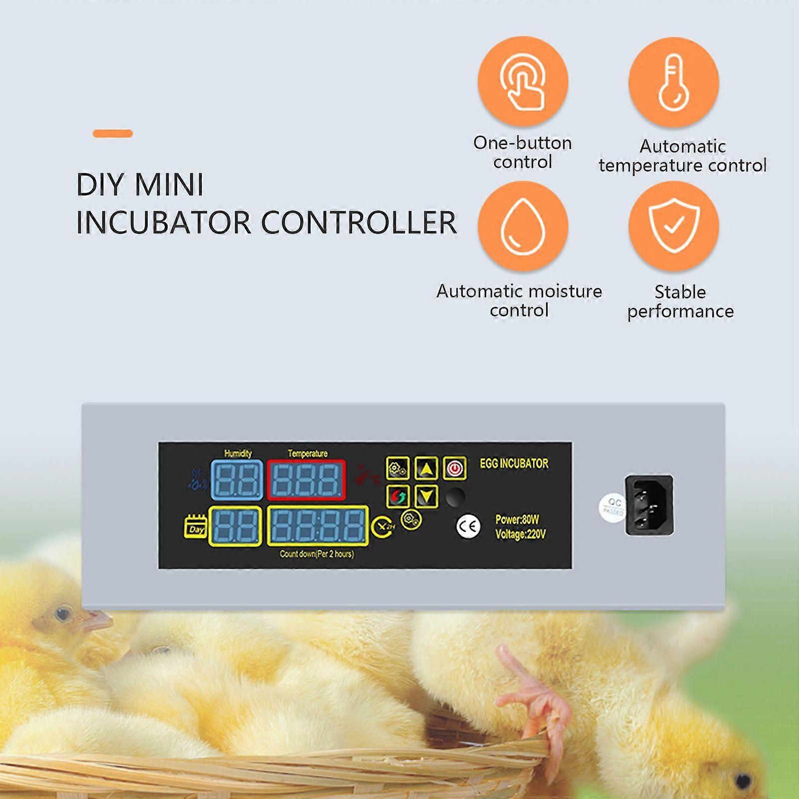 US Plug 110V Egg Incubator Automatic Hatcher DIY Poultry Hatching Machine Ku