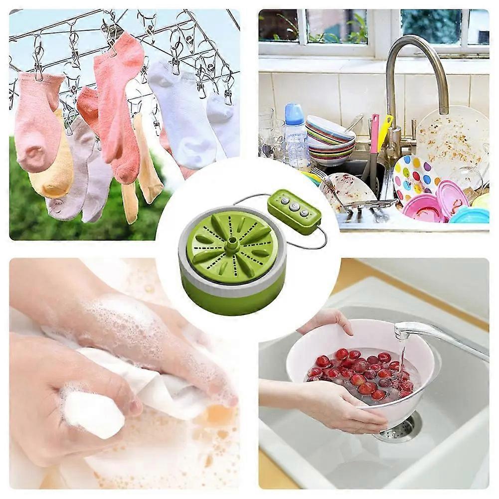 Portable Turbine Washer Small Washing Machine Folding TurbineWasher Apartment Deep Cleaning Washer U