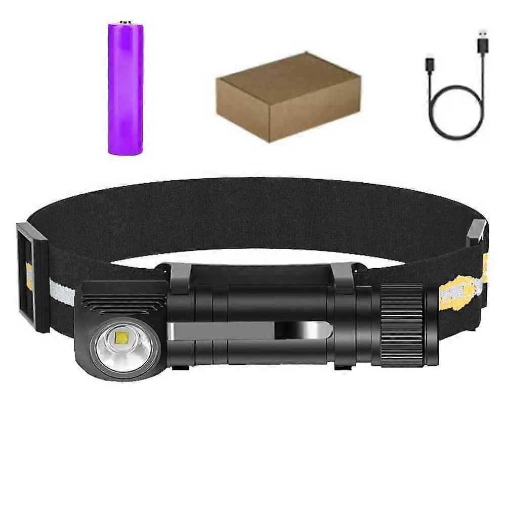HD30B USB Type-C Rechargeable Headlamp with Super Bright 18650 LED, 1200lm, 3 Modes, Power Indicator, and Magnetic Head for Camping, Fishing, Hunting