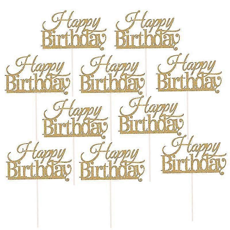 10pcs Cake Topper For Birthday Party Celebration