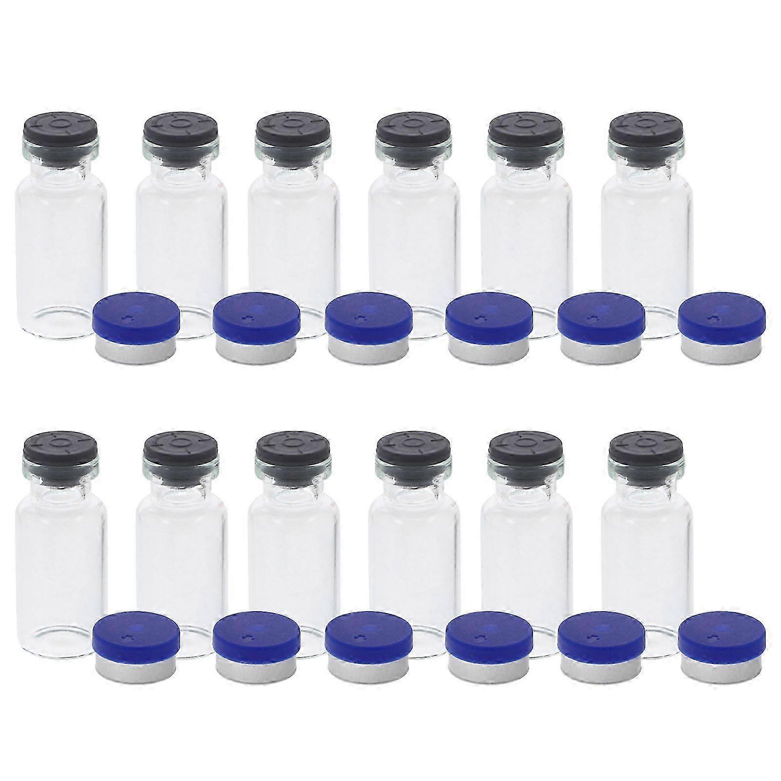 12 st glasflaskor små glasförvaringsflaskor flytande provflaskor pulverflaska med kork 3 ml