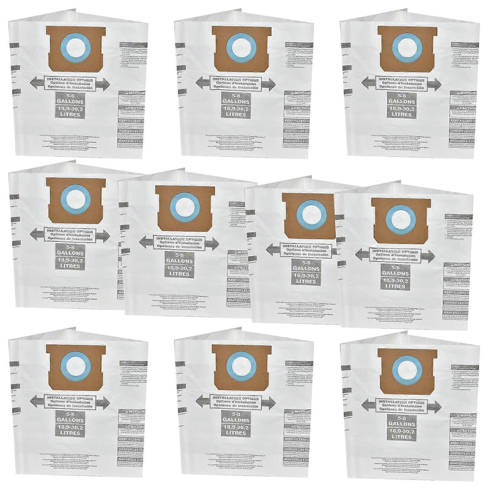 Vacuum Cleaner Dust Bag 10 Pcs Replacement Filter Kit, Universal Fit, Standard Size, Allergen Filtration