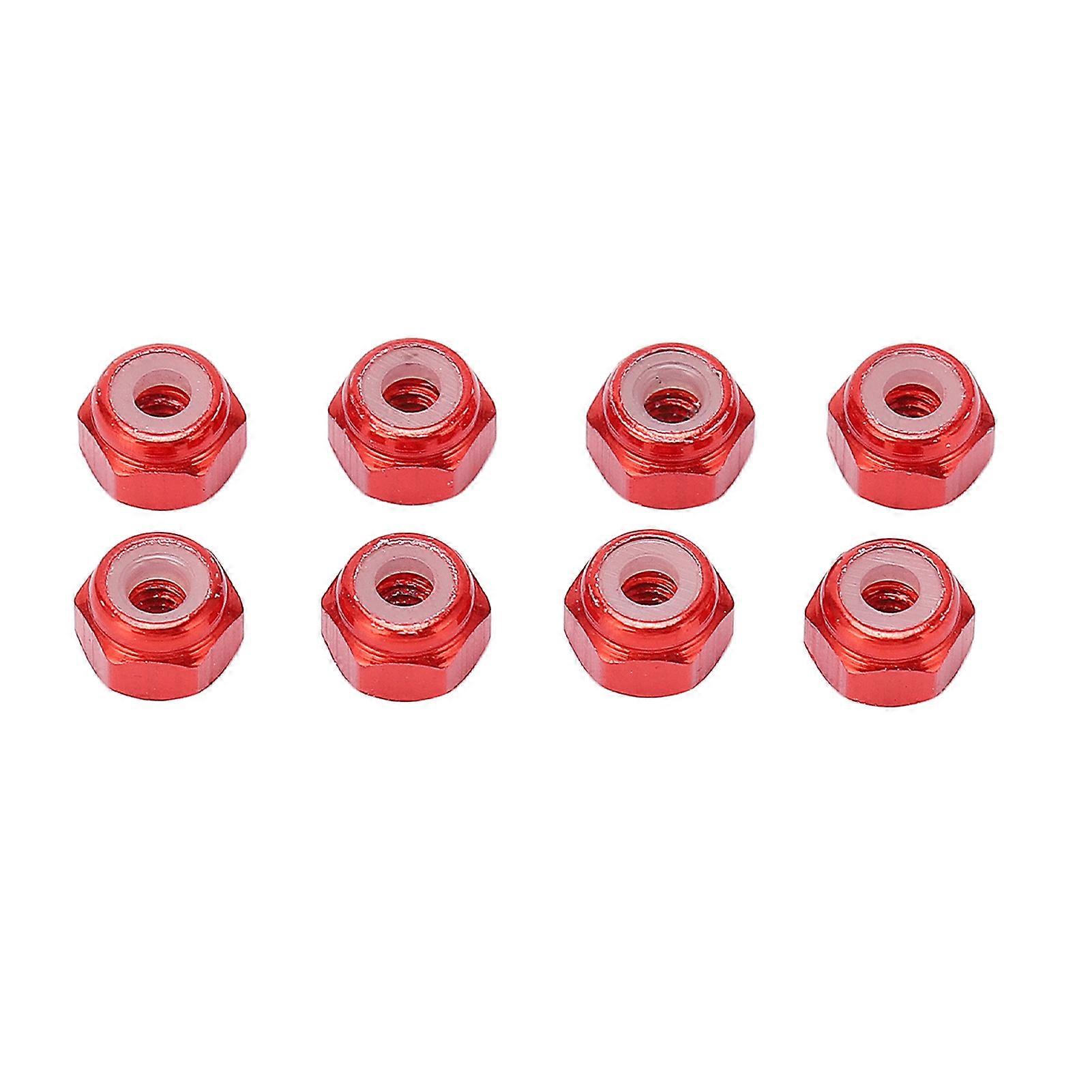 8pcs Aluminum Alloy Lock Nut Nylon Lining M2 Hex Locking Nut for Axial Scx24 1/24 RC Models
