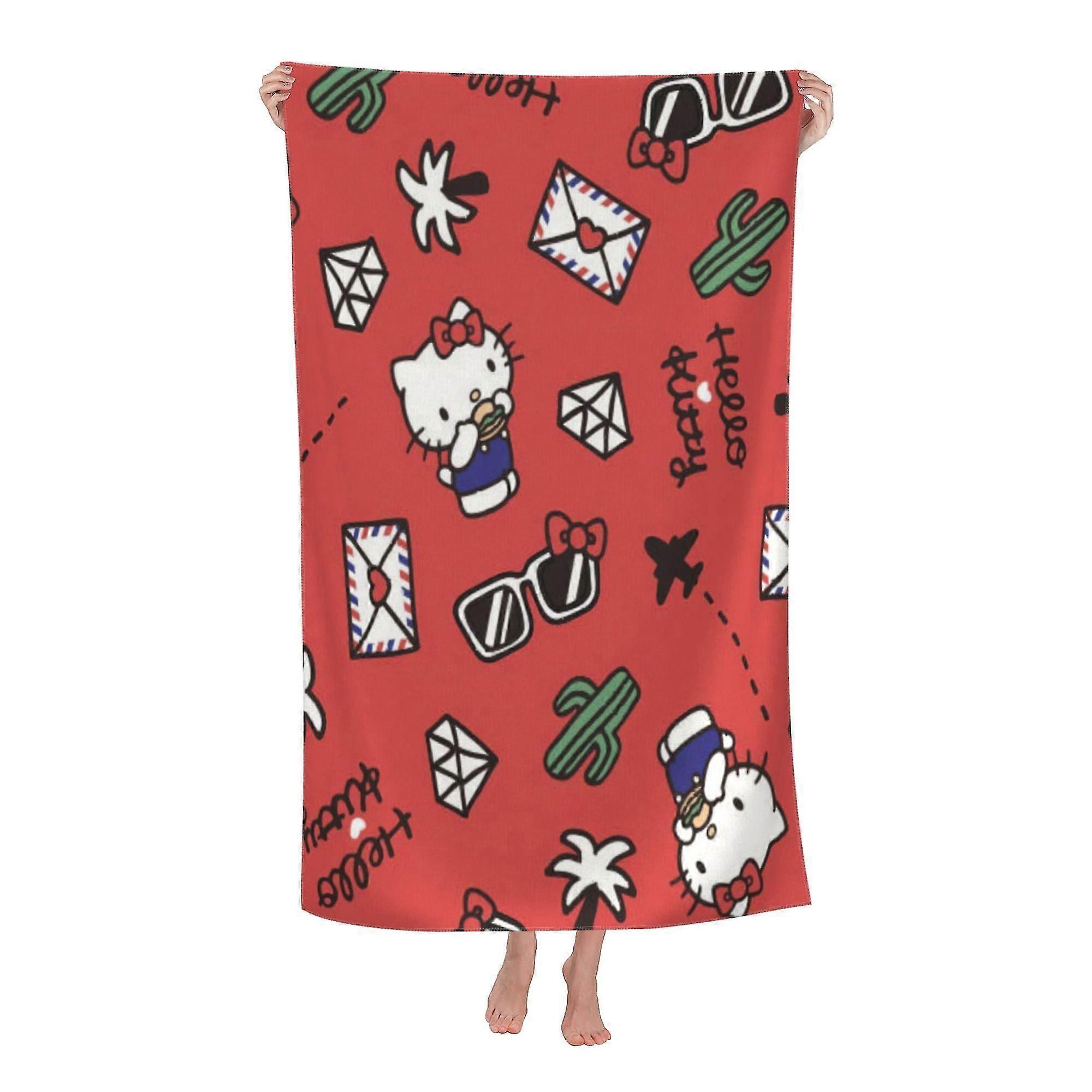 Hello Kitty Beach Towel, Large Microfiber Bath Towel #glcm