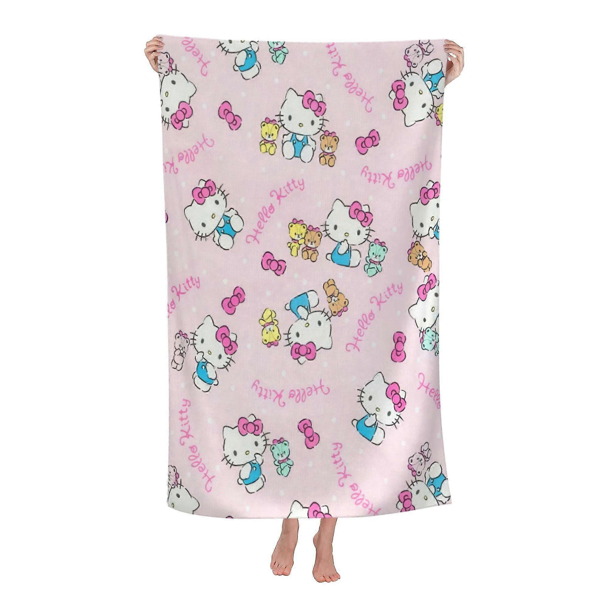 Hello Kitty Beach Towel, Large Microfiber Bath Towel #kcrl